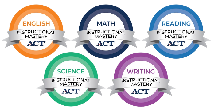 ACT Instructional Mastery Certificates for all subjects